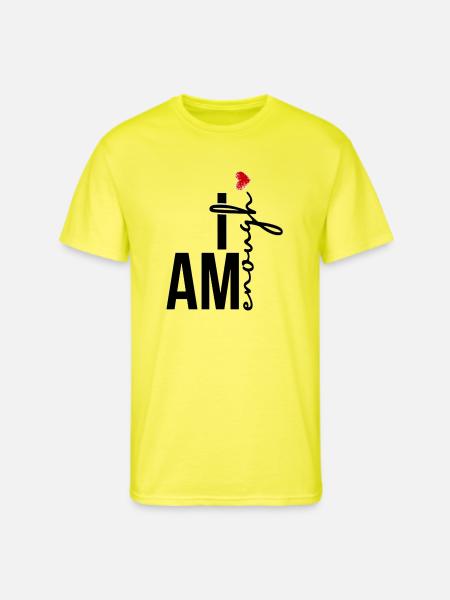 custom design I am Enough - Men's 50/50 T-Shirt - neon yellow