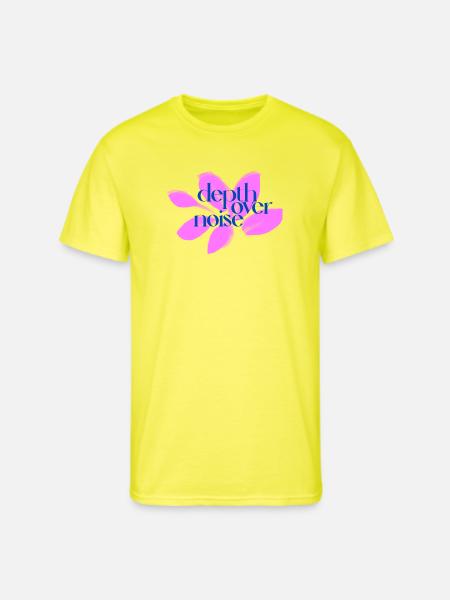 Depth Over Noise Floral - Men's 50/50 T-Shirt - neon yellow