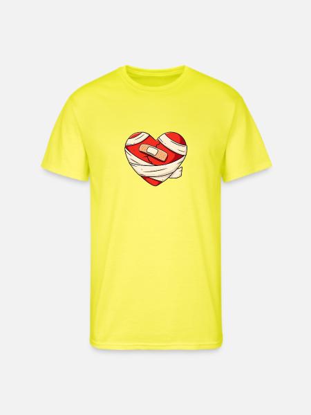 Healing Heart - Men's 50/50 T-Shirt - neon yellow