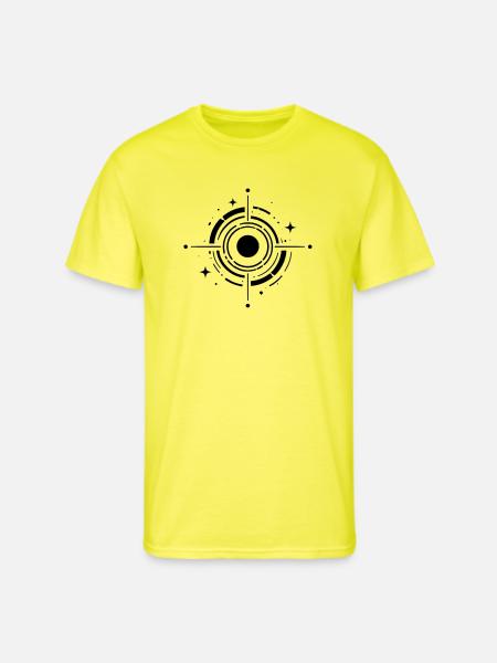 Cosmic Target Ring Emblem - Men's 50/50 T-Shirt - neon yellow