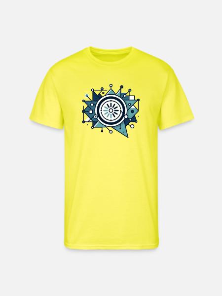 Circuit Starburst Emblem - Men's 50/50 T-Shirt - neon yellow