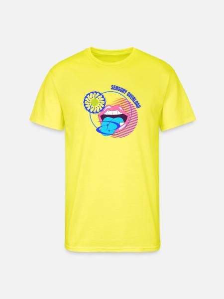 Sensory Overload Glitch Aesthetic - Men's 50/50 T-Shirt - neon yellow
