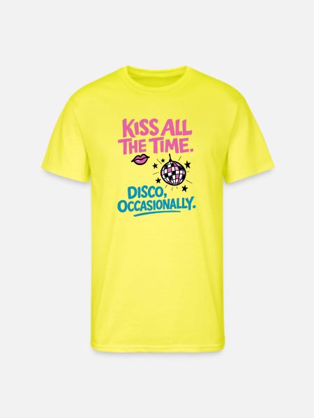 Kiss all the time - Men's 50/50 T-Shirt - neon yellow