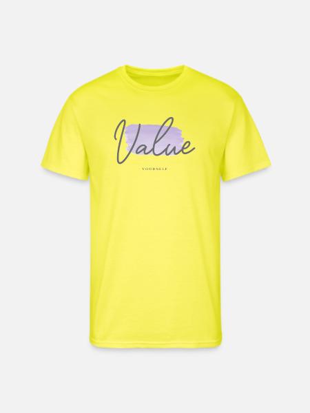 Value Yourself - Men's 50/50 T-Shirt - neon yellow