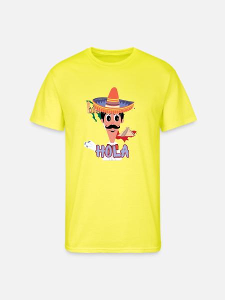 Multilingual - Mexican Shirt - Men's 50/50 T-Shirt - neon yellow