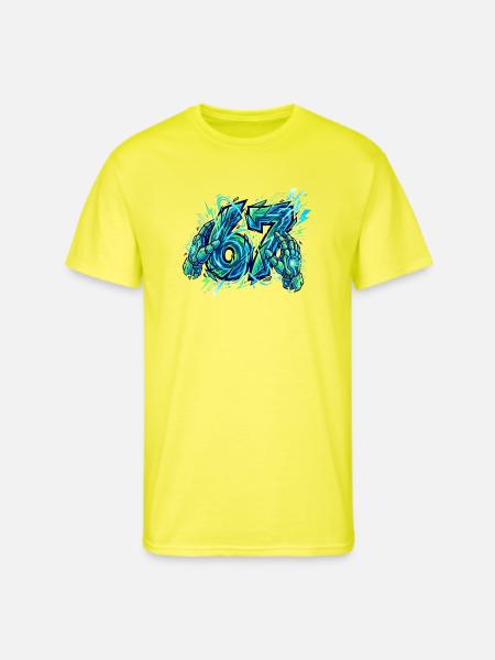 Neon Circuit Vortex Hands - Men's 50/50 T-Shirt - neon yellow