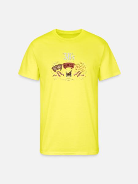 3Bs Beans Bacon and Bwhiskey - Men's 50/50 T-Shirt - neon yellow