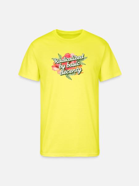 Radicalized by Basic Decency - Men's 50/50 T-Shirt - neon yellow