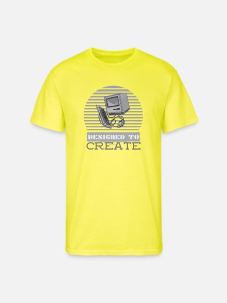 Designed To Create - Men's 50/50 T-Shirt - neon yellow