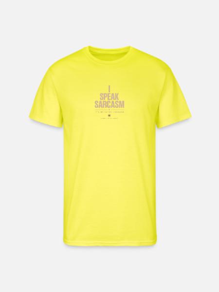 I Speak Sarcasm - Men's 50/50 T-Shirt - neon yellow