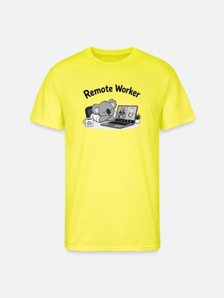 Remote Worker - Men's 50/50 T-Shirt - neon yellow