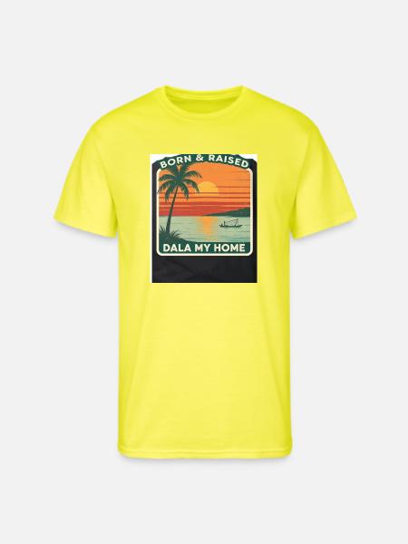 Born & Raised Dala My Home - Men's 50/50 T-Shirt - neon yellow