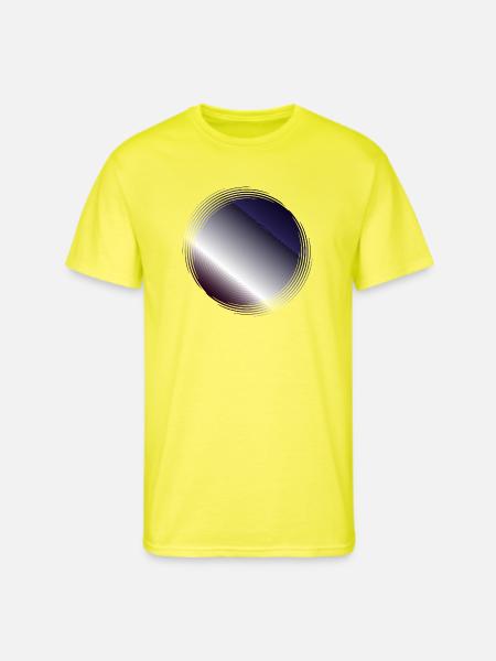 Circular Gradient Ripple - Men's 50/50 T-Shirt - neon yellow