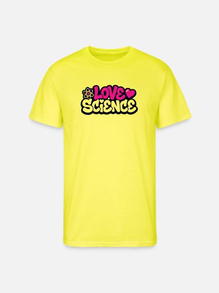 Love Science Schriftzug Logo - Men's 50/50 T-Shirt - neon yellow
