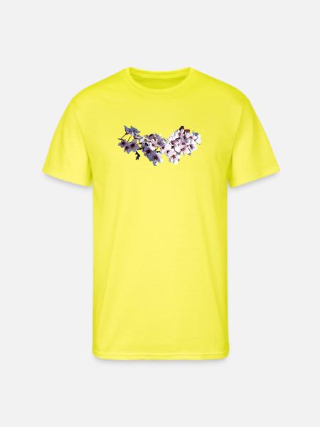 Sprig of Cherry Blossoms - Men's 50/50 T-Shirt - neon yellow
