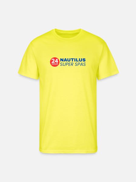 24-Hour Nautilus Super Spas - Vintage 1970s - Men's 50/50 T-Shirt - neon yellow