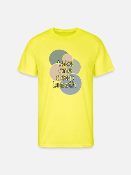 Pastel Circle Breath Reminder - Men's 50/50 T-Shirt - neon yellow