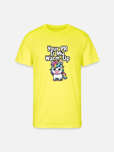 Your PR Is My Warm-Up - Men's 50/50 T-Shirt - neon yellow