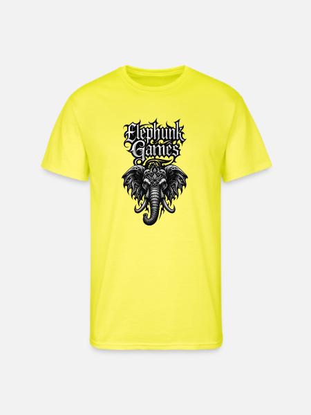 Elephant Games Logo - Men's 50/50 T-Shirt - neon yellow