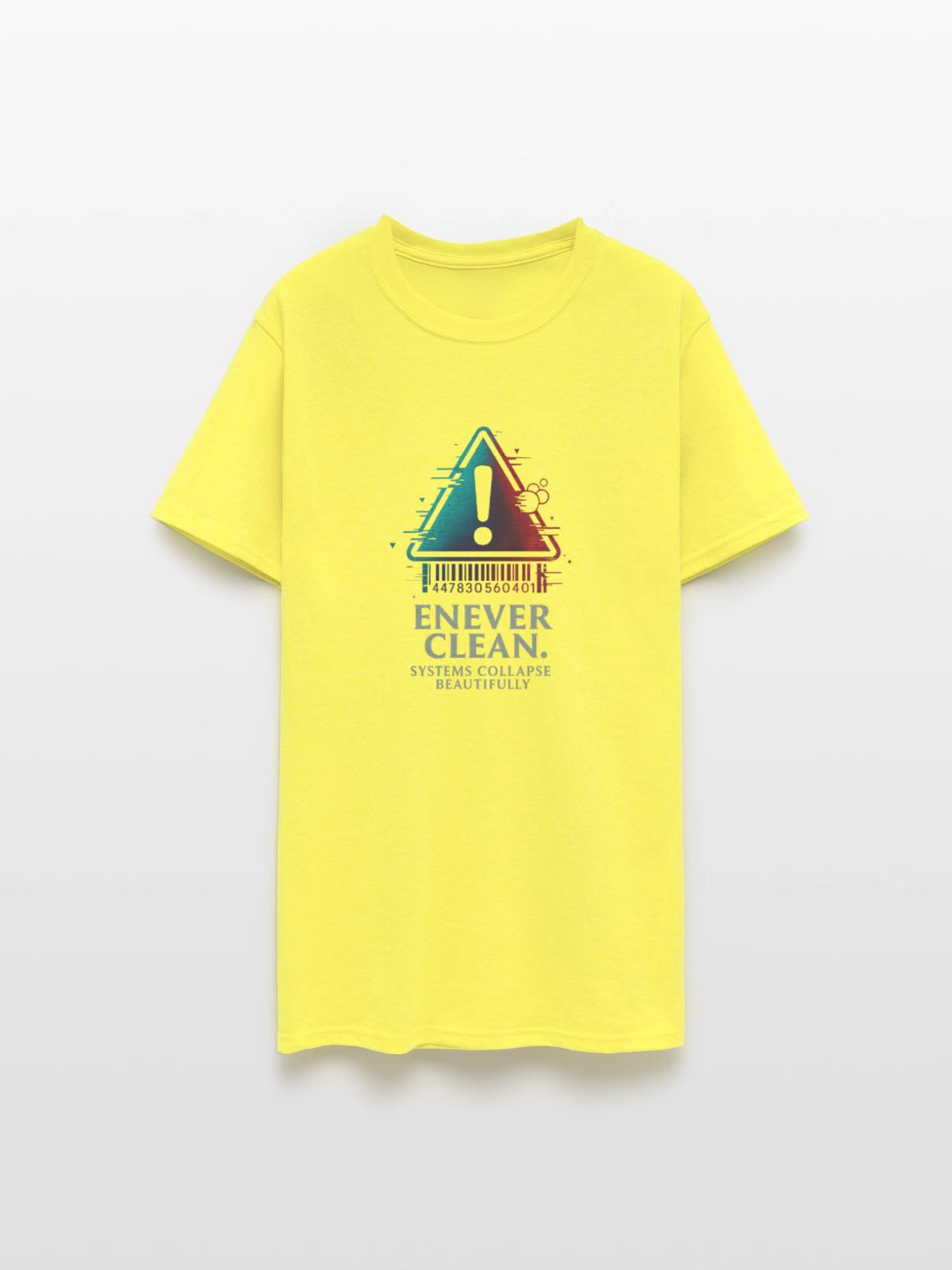 Warning Triangle Gradient - Men's 50/50 T-Shirt - neon yellow - Front