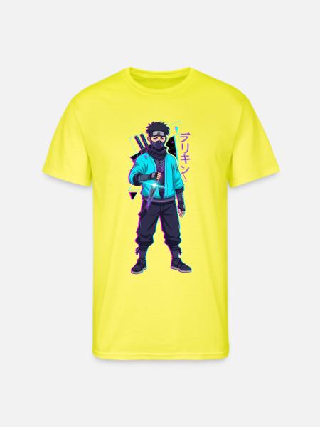 Neon Shinobi Cyan - Men's 50/50 T-Shirt - neon yellow