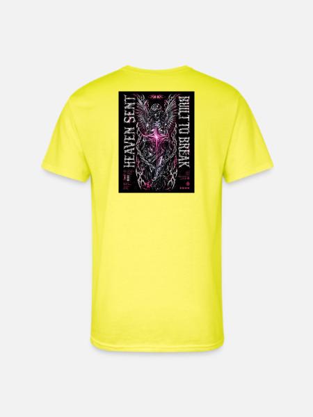 Heaven Bleed Neon Angel Wings - Men's 50/50 T-Shirt - neon yellow