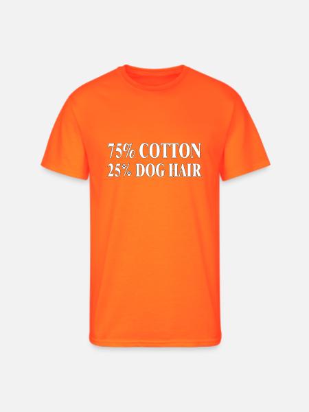 Dog Hair Cotton Blend Tee - Men's 50/50 T-Shirt - neon orange