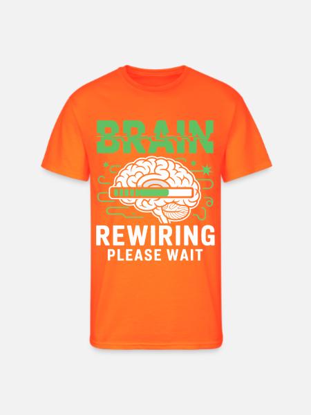 Brain Rewiring Please Wait - Men's 50/50 T-Shirt - neon orange