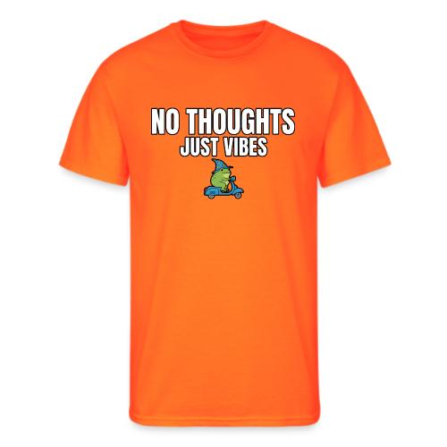 No Thoughts Just Vibes Funny Frog Shirt - Men's 50/50 T-Shirt