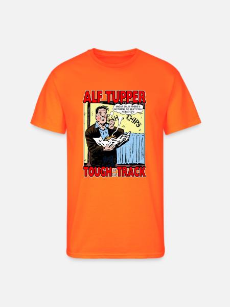 Alf Tupper Tough of the Track Comic Fish & Chips - Men's 50/50 T-Shirt - neon orange