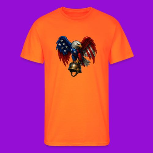 American Flag Bald Eagle - Helmet - Men's 50/50 T-Shirt