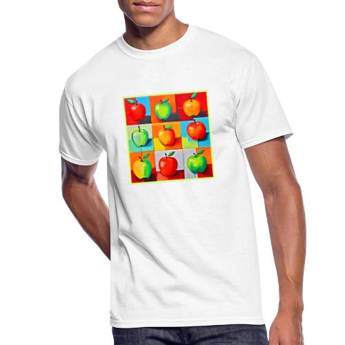 Colorful Apple Grid - Men's 50/50 T-Shirt