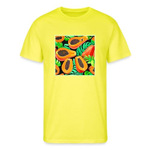 Papaya and Leaves Fresh Pattern - Men's 50/50 T-Shirt