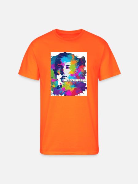 silence speaks - Men's 50/50 T-Shirt - neon orange