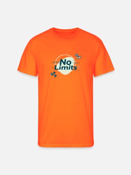 No Limits Fitness - Men's 50/50 T-Shirt - neon orange