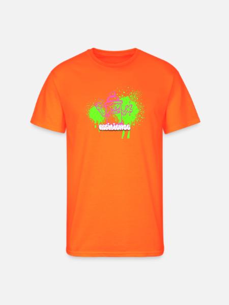 Neon Graffiti Spray Can Character - Men's 50/50 T-Shirt - neon orange