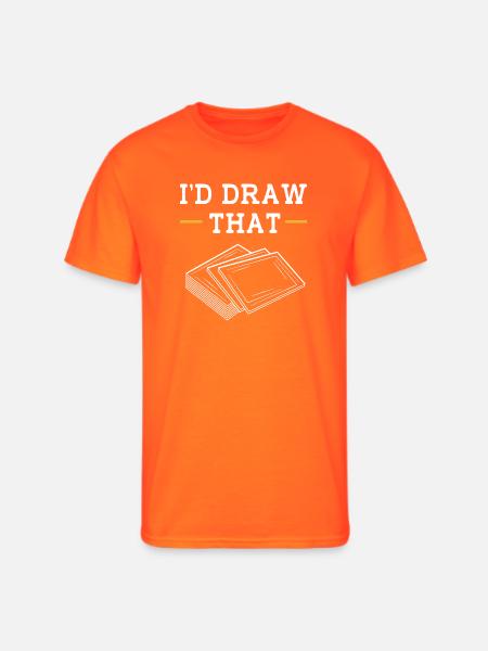 Card Player Trading Card Game - Men's 50/50 T-Shirt - neon orange
