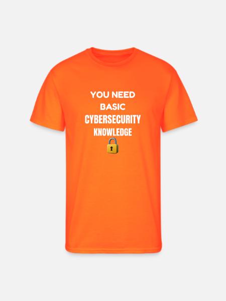 Basic Cybersecurity Knowledge Tee - Men's 50/50 T-Shirt - neon orange