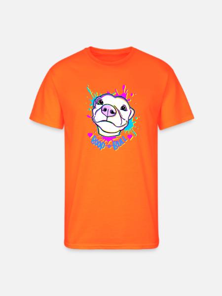 Boop-a-Bull Neon Splash - Men's 50/50 T-Shirt - neon orange
