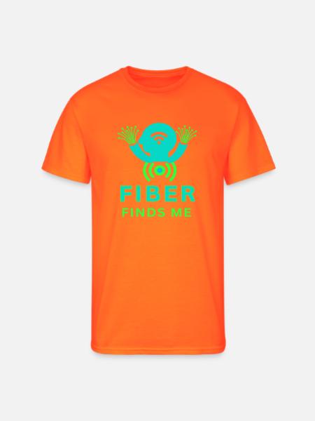 Fiber_Finds_Me_-_sized - Men's 50/50 T-Shirt - neon orange