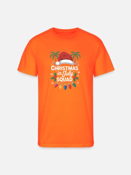 Christmas in July Squad - Men's 50/50 T-Shirt - neon orange