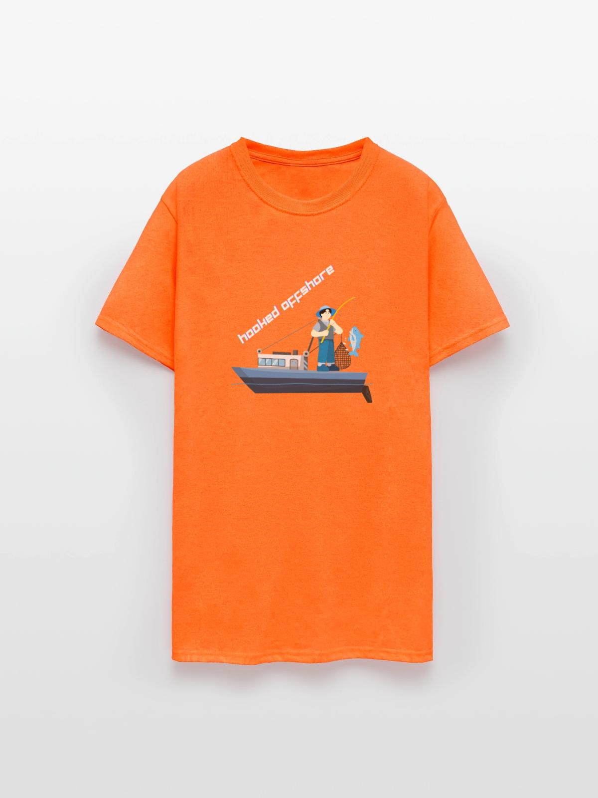 Hooked_Offshore - Men's 50/50 T-Shirt - neon orange - Front