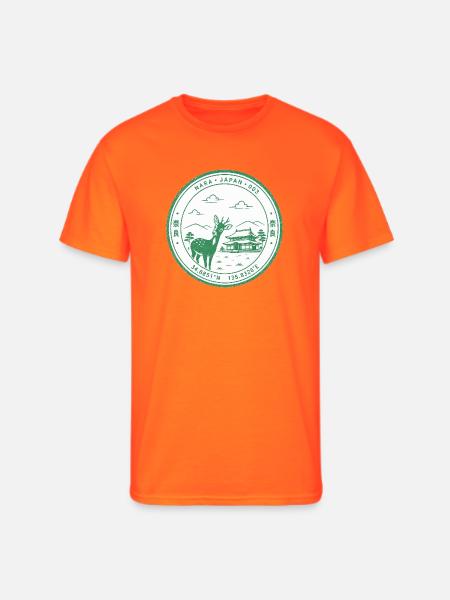 Nara Eki Art - Men's 50/50 T-Shirt - neon orange