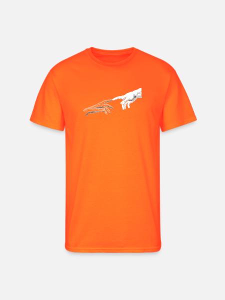 Human and Digital Reach - Men's 50/50 T-Shirt - neon orange
