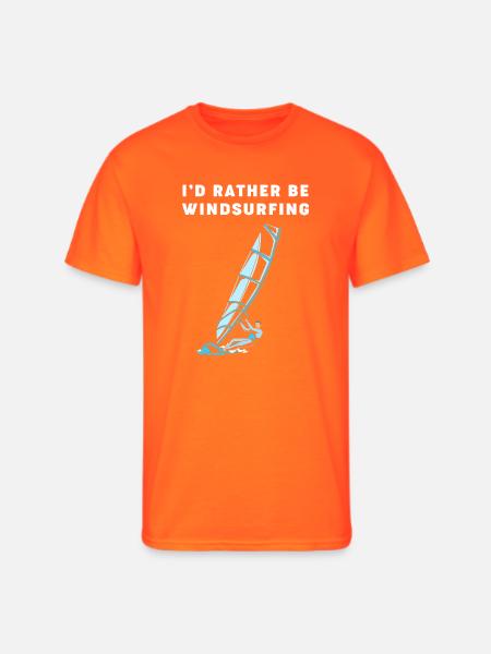 Windsurfer Water Sports Windsurfing - Men's 50/50 T-Shirt - neon orange
