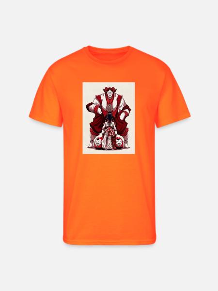 Gothic Matryoshka Queen - Men's 50/50 T-Shirt - neon orange