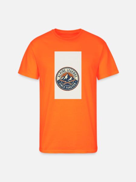 Alpine Legends Crest - Men's 50/50 T-Shirt - neon orange
