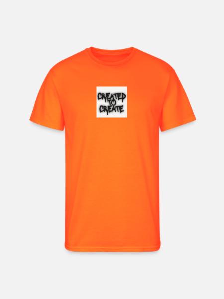 Created to Create - Men's 50/50 T-Shirt - neon orange