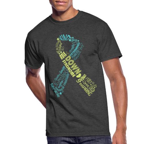 Down syndrome Ribbon Wordle - Men's 50/50 T-Shirt