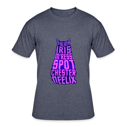 Trek Cats (pink and purple letters) - Men's 50/50 T-Shirt